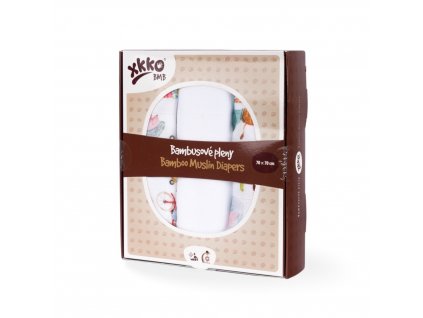 Kikko Bambusové pleny XKKO BMB 70x70 Digi - ZOO on the Road MIX 3ks