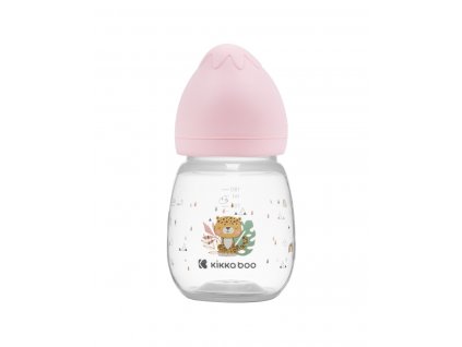 KIKKABOO Kojenecká láhev 180ml 3m+ Savanna Pink