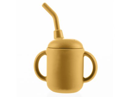 ZOPA Silikonový hrníček 2v1, Mustard Yellow