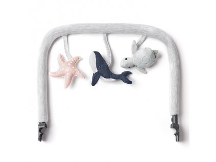 Ergobaby ERGOBABY | EVOLVE hračka na lehátko - Ocean wonders - Light Grey