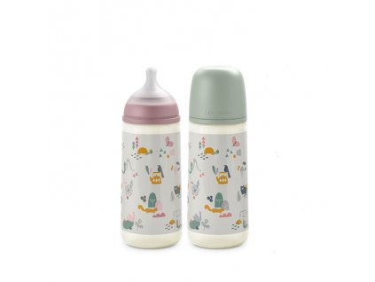 SAUVINEX SUAVINEX | Kojenecká láhev 360 ml L Walk - zelená