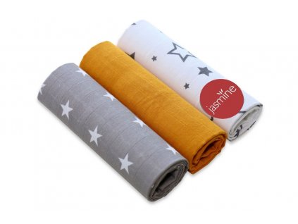 JASMINE Mušelínové pleny sada mix Unisex 2 3ks
