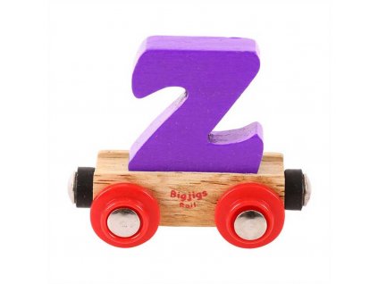 Bigjigs Rail Vagónek dřevěné vláčkodráhy - Písmeno Z