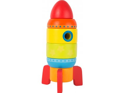 small foot Dřevěná barevná raketa