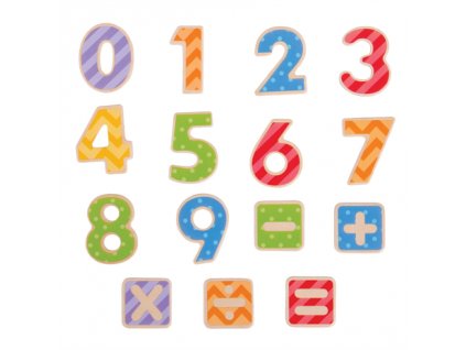 Bigjigs Toys Magnetické barevné číslice
