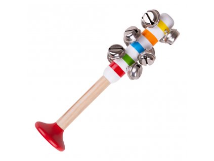 Bigjigs Toys Rolničky pruhované 1ks modrá