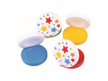 Bigjigs Toys Kastaněty hvězdičky 1 ks modrá