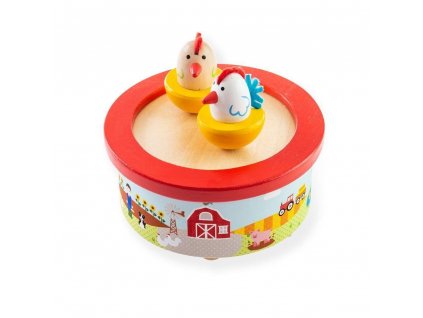 Bigjigs Toys Dřevěná hrací skříňka farma