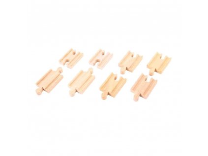 Bigjigs Rail Spojky kolejí 7 cm 8 ks
