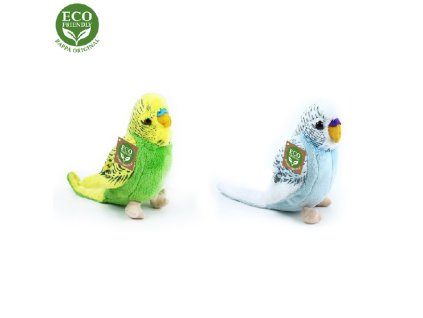 Rappa Plyšová andulka vlnkovaná 12 cm ECO-FRIENDLY sada 2 ks