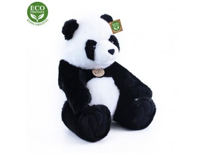 Rappa Plyšová panda sedící 31 cm ECO-FRIENDLY