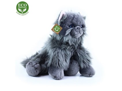 Rappa Plyšová kočka britská sedící 30 cm ECO-FRIENDLY