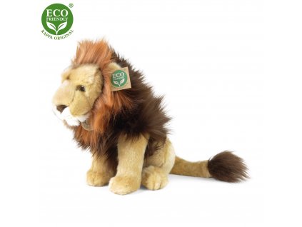 Rappa Plyšový lev sedící 25 cm ECO-FRIENDLY