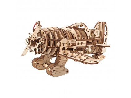 Ugears 3D dřevěné mechanické puzzle Letadlo Mad Hornet