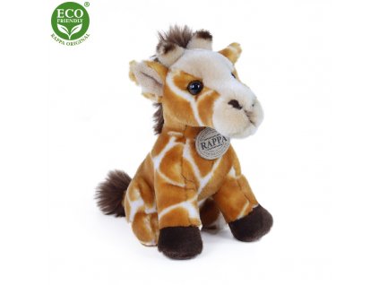 Rappa Plyšová žirafa sedící 18 cm ECO-FRIENDLY