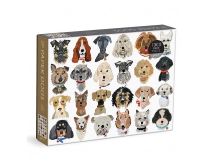 Galison Puzzle Papíroví psi 1000 dílků