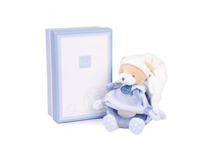 Doudou Dárková sada - Plyšové chrastítko medvídek 19 cm
