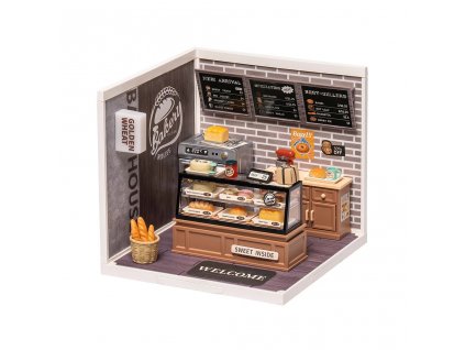 RoboTime 3D dřevěná skládačka Miniatura domečku Pekárna Golden Wheat