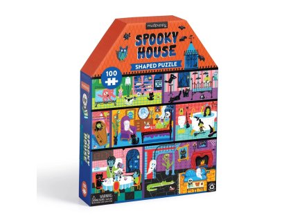 Mudpuppy Strašidelný dům - puzzle ve tvaru domu 100 dílků