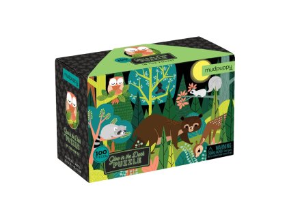 Mudpuppy Puzzle Zvířátka v lese - svítí ve tmě 100 dílků