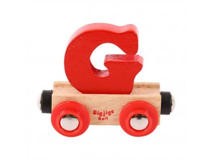 Bigjigs Rail Vagónek dřevěné vláčkodráhy - Písmeno G