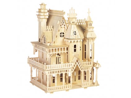 Woodcraft Dřevěné 3D puzzle Velkolepá vila přírodní