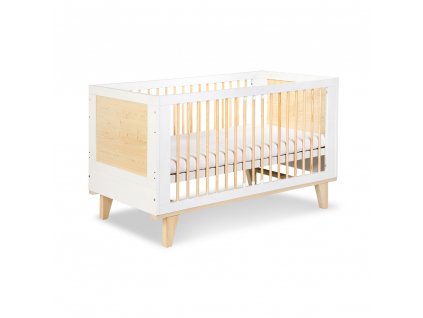 KLUPS  LYDIA 140x70 rozkládací postýlka  borovice bílá