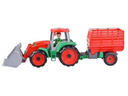 Lena Truxx Traktor s vlekem na seno, ozdobný karton