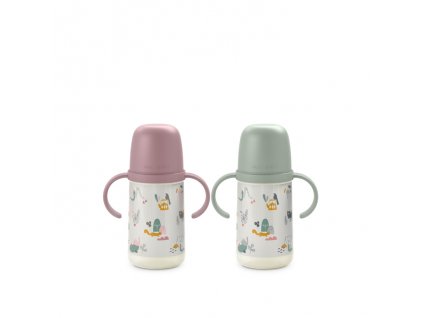 SAUVINEX SUAVINEX | DRUHÁ láhev s oušky Walk 270 ml - zelená