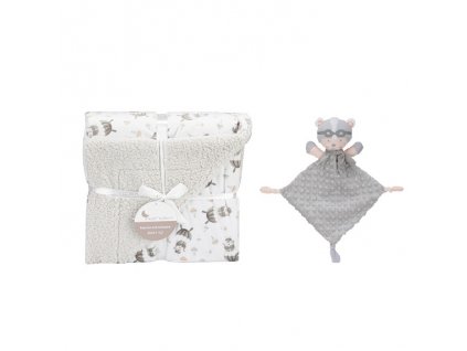 Interbaby INTERBABY | Deka BERÁNEK & PADÁK + přítulka - šedá