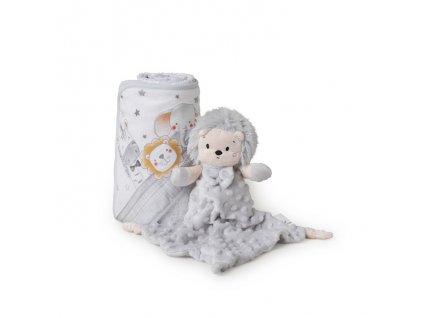 Interbaby INTERBABY | SET - OSUŠKA froté 100x100 SAFARI + PŘÍTULKA - šedá