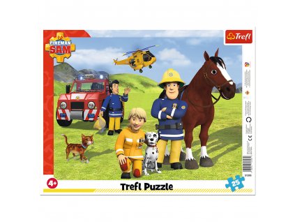 TREFL Puzzle 25 V rámečku Vždy ve střehu Požárník Sam