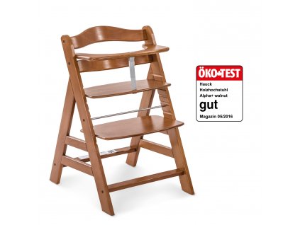 Hauck Alpha+ dřevěná židle, walnut