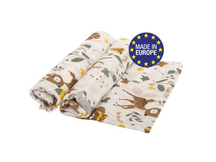 Bomimi Osuška TETRA Premium 140 g/m2, 2ks, 80x100, lesní zvířátka