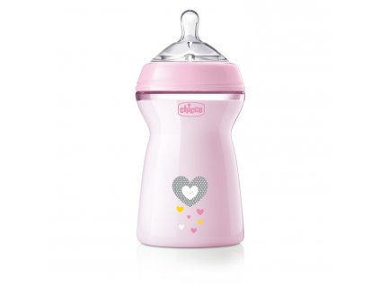 CHICCO Láhev kojenecká Natural Feeling 330 ml dívka 6m+