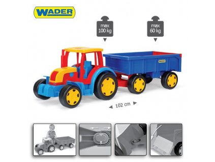 WADER Gigant - Traktor s vlečkou