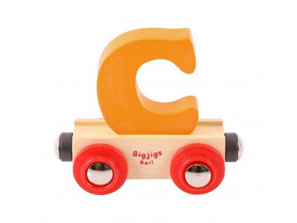 Bigjigs Rail Vagónek dřevěné vláčkodráhy - Písmeno C