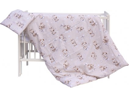 Povlečení do postýlky 2dílné - Scarlett Fiki - 135 x 100 cm - béžové