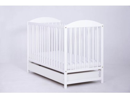 postýlka DREWEX Lulaya se šuplíkem bílá