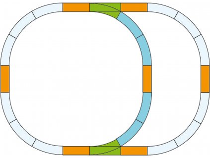 Piko Sada kolejí G pro dvojitý ovál - 35302