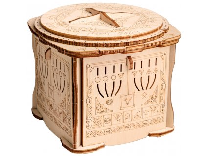 EscapeWelt 3D dřevěná skládačka hlavolamu Secret Lock Box