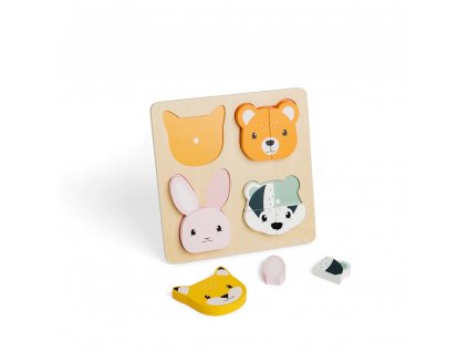 Bigjigs Toys Vkládací puzzle počítání Zvířátka