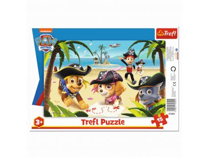 TREFL Puzzle 15 V rámečku Přátelé z Tlapkové patroly
