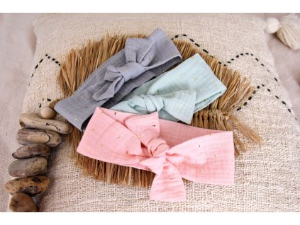 Pinkie čelenka Pinkie Muslin šedá 3648