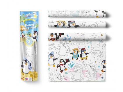 Pexi Malovací ubrusy 3 ks - Veselí tučňáci (Funny Penguins)