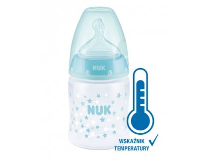 NUK FC + PP lahvička 150 ml s indikátorem teploty silikonová savička 0-6 měsíců M