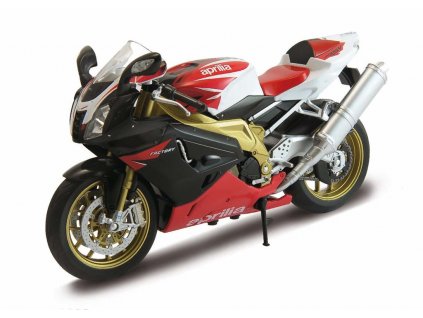 Welly Motocykl Aprilia RSV 1000R Faktory1:10 červený