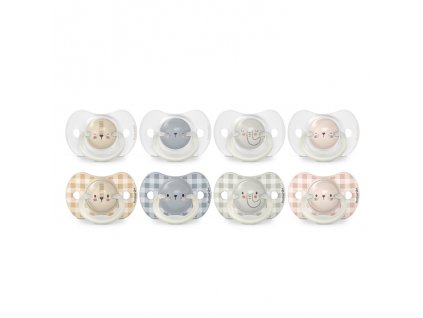 SAUVINEX SUAVINEX | Šidítko DEN&NOC fyziologické silikon 0-6 m - 2 ks - krémový lev