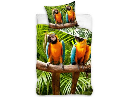Bavlněné povlečení Papoušci Ara Ararauna