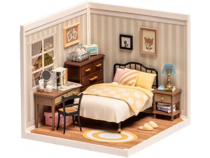 RoboTime 3D dřevěná skládačka Miniatura domečku Ložnice Sweet Dream